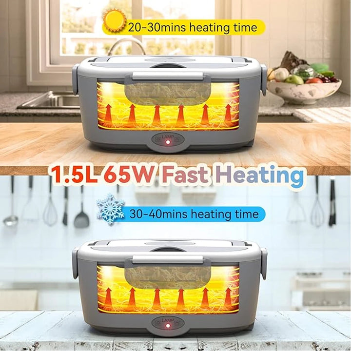 Electric lunch box for heating food + 2 sources