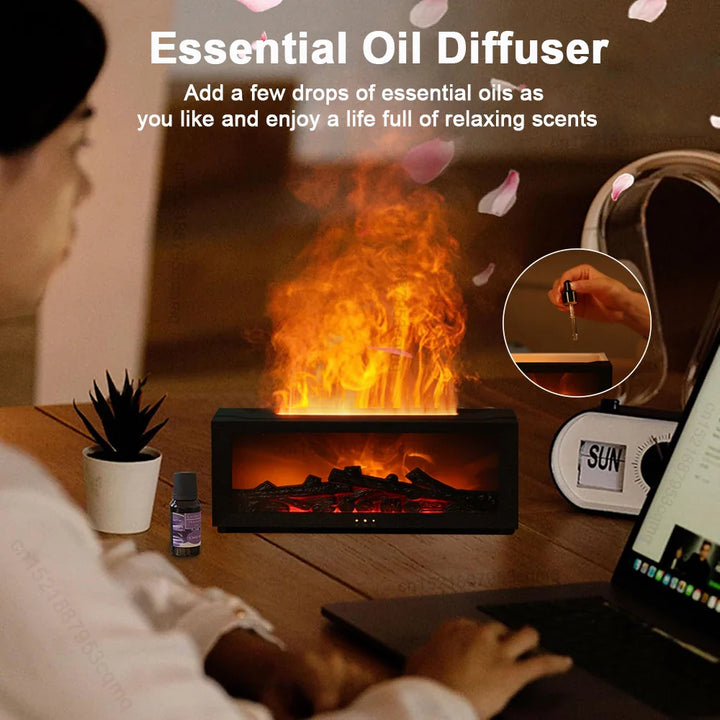 Log Fire Effect Air Humidifier