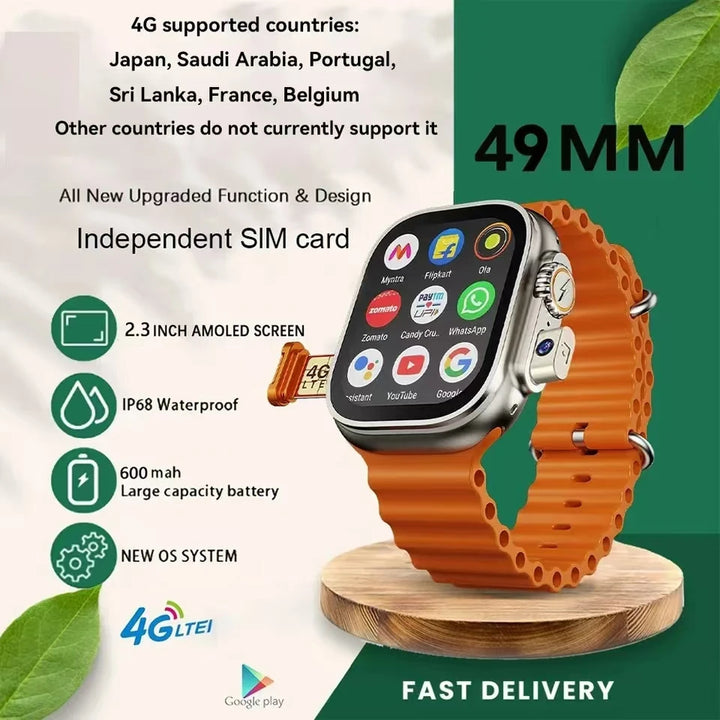 Smartwatch Ultra 9 + Watch Camera + GPS + Wifi + IP67 Waterproof