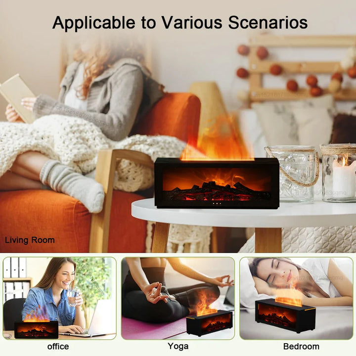 Log Fire Effect Air Humidifier