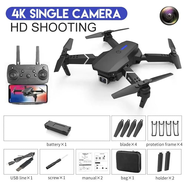 Drone E88 Pro 4K Foldable Helicopter