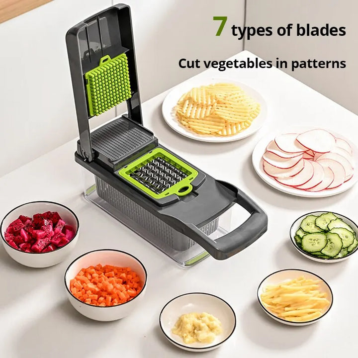 Multifunctional Vegetable Slicer and Cutter 12 in 1