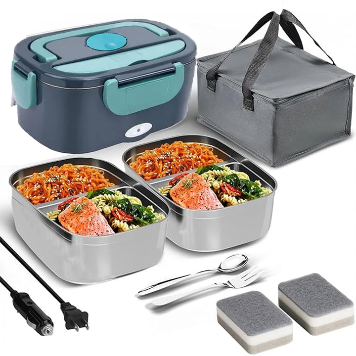 Elektrische Lunchbox zum Aufwärmen von Speisen + 2 Quellen