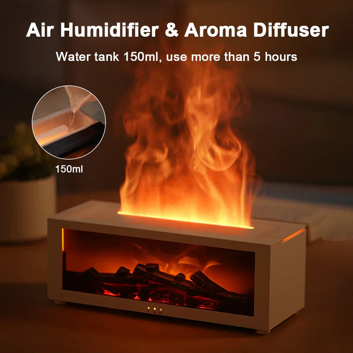 Log Fire Effect Air Humidifier