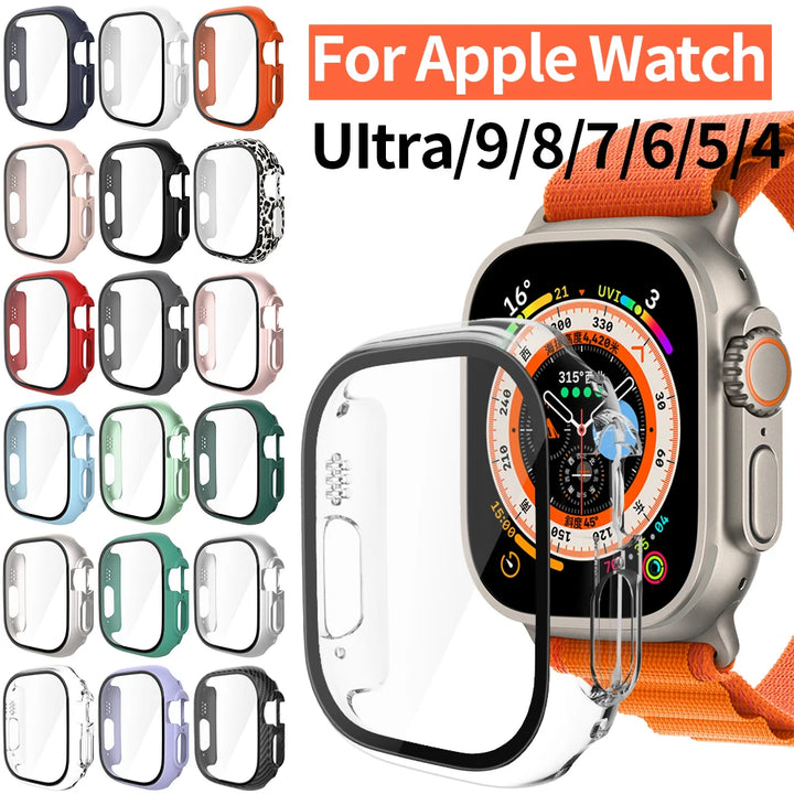 Glas + Hülle für Apple Watch Series 7/8/9 Ultra/Ultra2