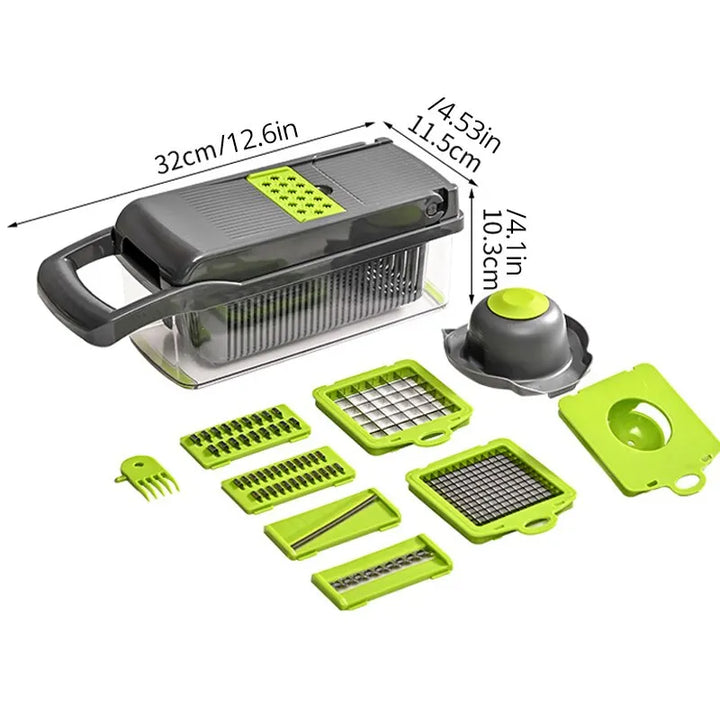 Multifunktionaler Gemüsehobel und -schneider 12 in 1