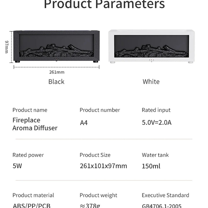 Log Fire Effect Air Humidifier