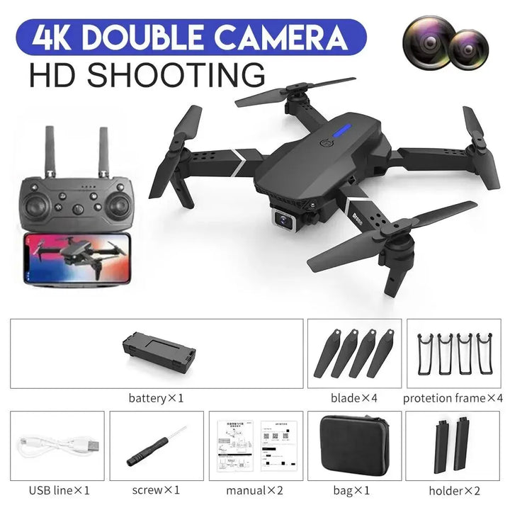 Drone E88 Pro 4K Foldable Helicopter